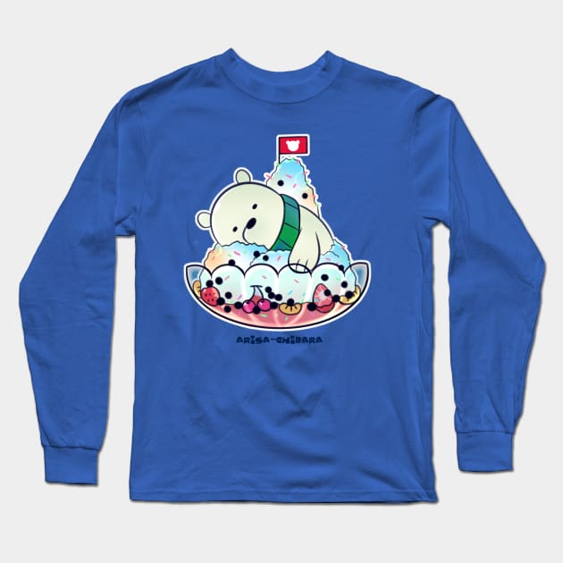 Polar Bear Shaved Ice Long Sleeve T-Shirt by arisachibara